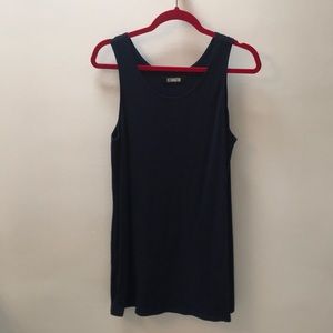 Reformation navy blue ribbed dress